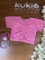 Blusa Cropped Infantil em Tricô ROSA - Kukie