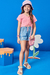 Imagem do Blusa Cropped Infantil em Tricô ROSA - Kukie