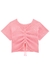 Blusa Cropped Infantil em Tricô ROSA - Kukie - comprar online