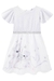 Vestido Infantil Off White Mangas Curtas GATINHOS - Kukie - comprar online