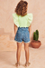 Shorts Jeans Infantil Menina CLOCHARD AZUL CLARO - Infanti - loja online