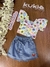 Conjunto Infantil Menina com Shorts/Saia Jeans FAVO DE MEL - Kukie