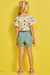 Conjunto Infantil Menina com Shorts/Saia Jeans FAVO DE MEL - Kukie - loja online