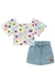 Conjunto Infantil Menina com Shorts/Saia Jeans FAVO DE MEL - Kukie - comprar online