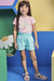 Conjunto Infantil Menina com Shorts PARADISE - Kukie na internet