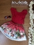 Conjunto Infantil Curto Menina com Saia NATAL VERMELHO - Kukie