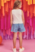 Conjunto Infantil Menina com Shorts Jeans TULE DE CORES - Infanti - loja online