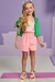 Conjunto / Trijunto Infantil Curto Menina com Top e Camisa XADREZ ROSA - Infantil - Looks Babilice