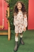Vestido Infantil Estampado Babado e Detalhe Ombro - Kukiê (Ref. 70580) - comprar online