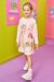 Vestido Infantil Rosa Estampas- Gola - Kukiê (Ref. 70727) - comprar online