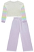 Imagem do Conjunto Infantil de Blusão Boxy e Calça Wide Leg em Moletom C/ Pelúcia - Kukiê - 71555