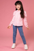Conjunto Infantil Camisa Rosa Tricoline e Calça em Jeans Bellini .- Kukie -71622 - comprar online
