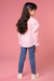 Conjunto Infantil Camisa Rosa Tricoline e Calça em Jeans Bellini .- Kukie -71622 - Looks Babilice