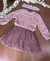 Vestido Infantil Rosa Manga Longa - Rodado e Flores- Kukie (Ref. 71824)