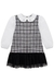 Vestido Infantil Manga Longa - Gola Retro c/ Detalhe e Babado Tule - Kukie (Ref. 72173) - loja online