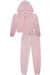 Conjunto Infantil Rosa - Jaqueta Capuz e Calça Tecido - Kukie -72221 - loja online