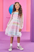 Vestido Infantil em Fly Tech Colorido e Tule - Kukie -72458 - comprar online