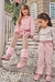 Conjunto Rosa Infantil Menina Jaqueta e Short em Sarja - Kukie- (Ref. 72485) - loja online