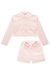 Imagem do Conjunto Rosa Infantil Menina Jaqueta e Short em Sarja - Kukie- (Ref. 72485)