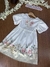 Vestido Branco Infantil - Estampa Flores Pedras e Pérolas - Kukie- (Ref. 72494)