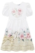 Imagem do Vestido Branco Infantil - Estampa Flores Pedras e Pérolas - Kukie- (Ref. 72494)
