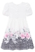 Vestido Branco Infantil - Estampa Flores Pedras e Pérolas - Kukie- (Ref. 72494) - comprar online