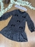 Vestido Infantil Cinza - Manga Longa - Lacinhos em Veludo- Kukie (Ref. 72498)