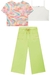 Conjunto Infantil Blusa Cropped Top em Cotton e Calça em Sarja .- Kukie -72662 - loja online
