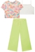 Conjunto Infantil Blusa Cropped Top em Cotton e Calça em Sarja .- Kukie -72662 - Looks Babilice