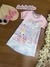 Vestido Infantil Rosa Fly Tech Manga Curta - Kukie -72750