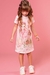 Vestido Infantil Rosa Manga Curta Bailarinas com Detalhes em Pérolas - Kukie- (Ref. 73222) - comprar online