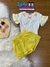 Conjunto Infantil de Blusa Boxy em Malha Texturizada e Shorts em Laise - Kukiê - 73906