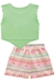 Imagem do Conjunto em Blusa Boxy em Canelado Maui com Shorts em Tecido Sarjado Verde 76200 Infanti