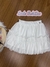 Saia Infantil em Tule BRANCO com Elastano (com Shorts Embutido) Kukiê 73763