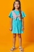 Vestido Infantil Azul com Lenço Colorido - Kukie na internet
