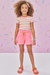 Short Infantil em Meia Malha Rosa Neon - Kukie - 77015 na internet