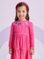 Vestido Infantil Rosa Manga Longa Babado- Momi - J5516 - comprar online
