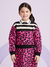 Conjunto Infantil Casaco Com Saia Em Tricot Animal Print - Momi- H5399 - loja online