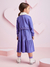 Vestido Infantil Azul Manga Longa Babado- Momi- (Ref.J5501) - comprar online