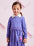Vestido Infantil Azul Manga Longa Babado- Momi- (Ref.J5501) na internet