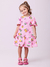 Vestido Infantil Listras e Estampas Mangas Curtas -MOMI J5893 - loja online