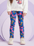 Conjunto Infantil Blusa Coton com Desenho Bolsa 3D e Calça Estampa - Momi- H5333 - Looks Babilice