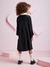 Vestido Infantil Paris Preto Manga Longa - Momi- (Ref.H5355) - Looks Babilice