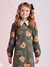 Vestido Infantil Preto Manga Longa Estampa Ursos -Momi- (Ref. H4953) - comprar online