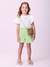 Blusa Infantil BrancoMangas Curtas Fofadinha - MOMI J5917 - loja online