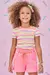 Blusa Infantil Listrado em Meia Malha Canelado - Kukie - 77003 na internet