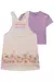 Conjunto Infantil de Blusa Lilás Boxy em Soft Line e Salopete em Moletom Linho Kukiê 75779 - loja online