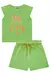 Conjunto Infantil de Blusa e Shorts em Malha Blend Verde - Kukiê 77644 - comprar online