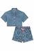 Conjunto de Camisa Boxy e Shorts em Jeans - Kukie - loja online
