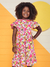 Vestido Infantil Rosa FLORAL MARGARIDAS - Momi - loja online